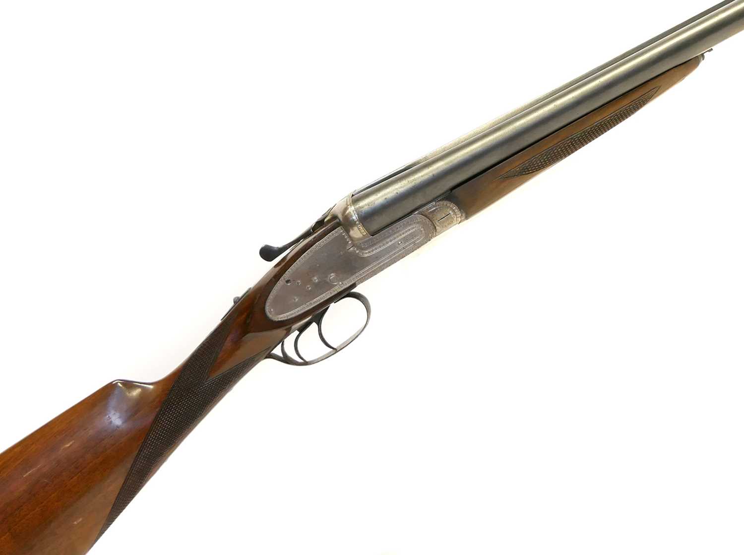 Lot 355 - Silver Sable 12 bore side by side shotgun,...