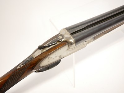 Lot 355 - Silver Sable 12 bore side by side shotgun,...