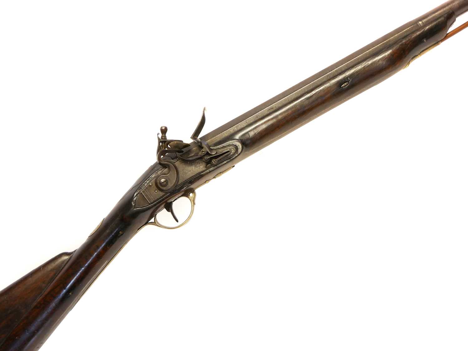 Lot 22 - Flintlock sporterised musket or officers fusil...