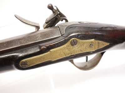 Lot 22 - Flintlock sporterised musket or officers fusil...