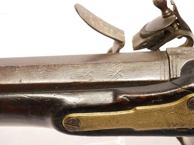 Lot 22 - Flintlock sporterised musket or officers fusil...