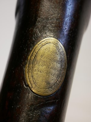 Lot 22 - Flintlock sporterised musket or officers fusil...