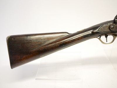 Lot 22 - Flintlock sporterised musket or officers fusil...