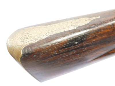 Lot 22 - Flintlock sporterised musket or officers fusil...