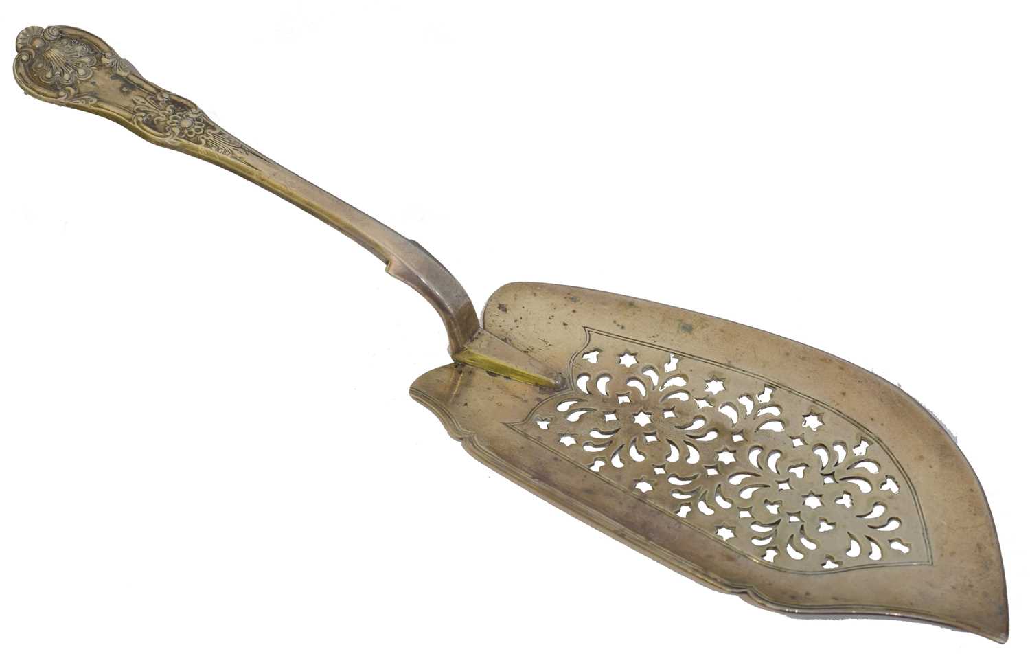 Lot 40 - A Victorian silver fish slice.