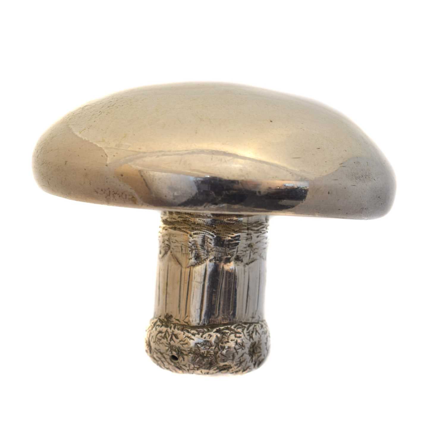 Lot 17 - A Victorian novelty toadstool silver shaker.