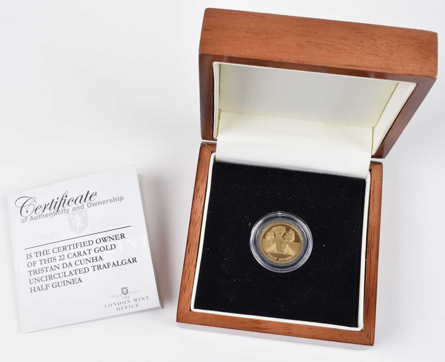 Lot 81 - 2008 London Mint Office, Tristan da Cunha, Trafalgar Half Guinea, Uncirculated Gold coin.