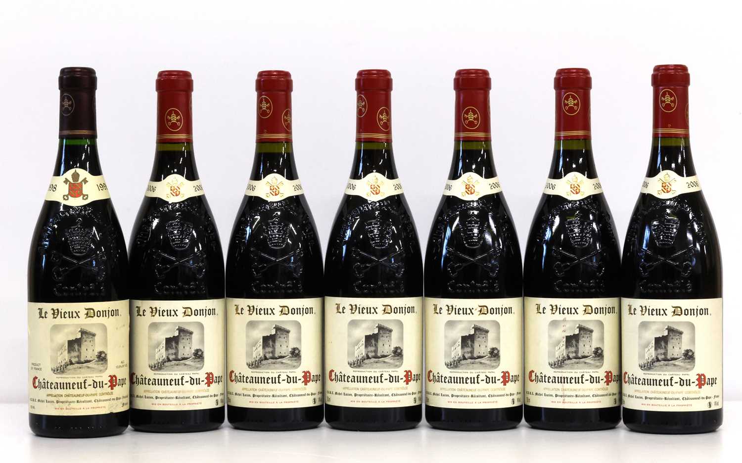 Lot 50 - 7 Bottles Mixed Vintage Lot Chateauneuf du Pape ‘Le Vieux Donjon’