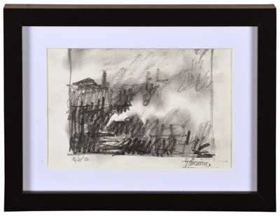 Lot 22 - Trevor Grimshaw (British 1947-2001), Cityscape, graphite.