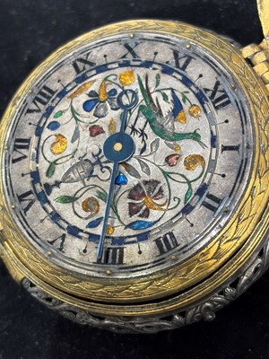 Lot 163 - A rare 16th century German tambour cased stackfreed striking pocket watch, circa 1550-70.