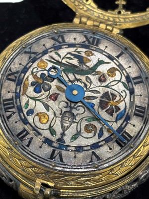 Lot 163 - A rare 16th century German tambour cased stackfreed striking pocket watch, circa 1550-70.