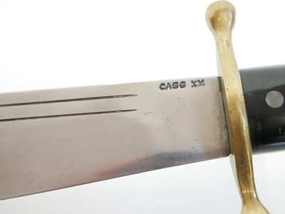 Lot 142 - Case bowie knife, 9.5inch blade stamped Case...