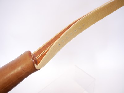 Lot 181 - Long bow, mahogany and maple laminate, 68" 35#...
