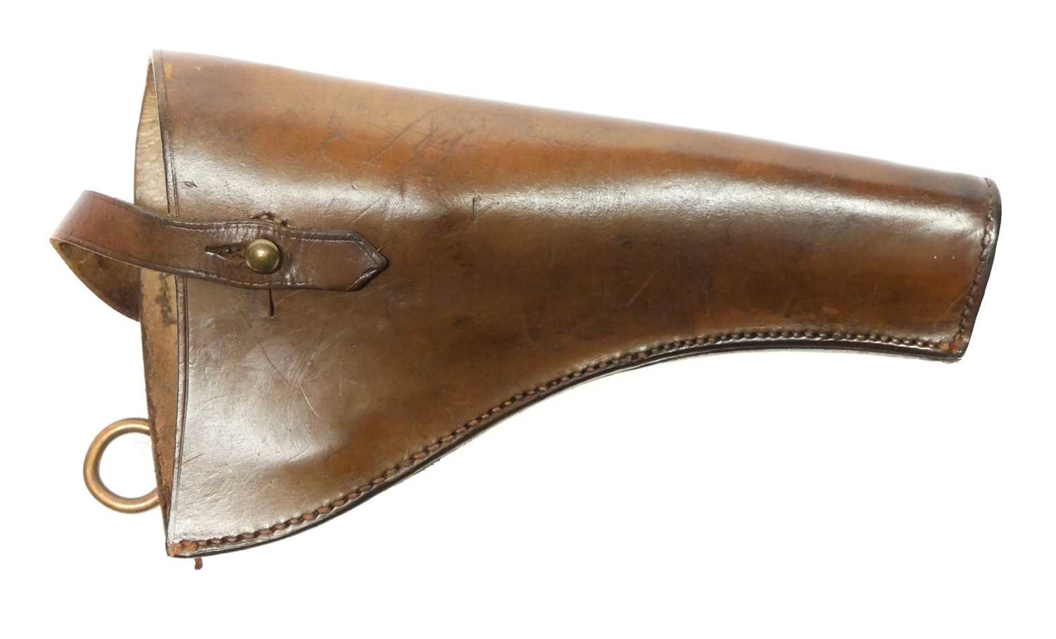 Lot 398 - British service revolver holster and cleaning...
