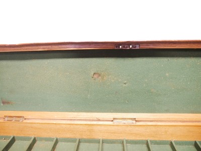 Lot 397 - Leather and oak gun case, with reinforced...