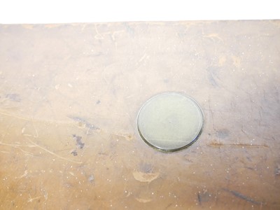 Lot 397 - Leather and oak gun case, with reinforced...