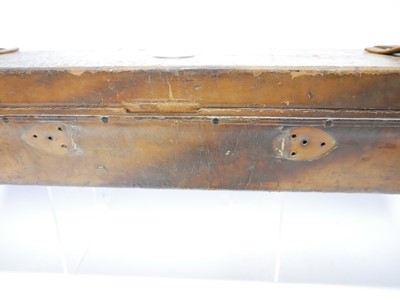 Lot 397 - Leather and oak gun case, with reinforced...