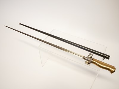 Lot 167 - Lebel 1886-15 cruciform rifle bayonet and...