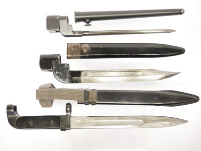 Lot 171 - Two No.4 rifle bayonets and scabbards, one...