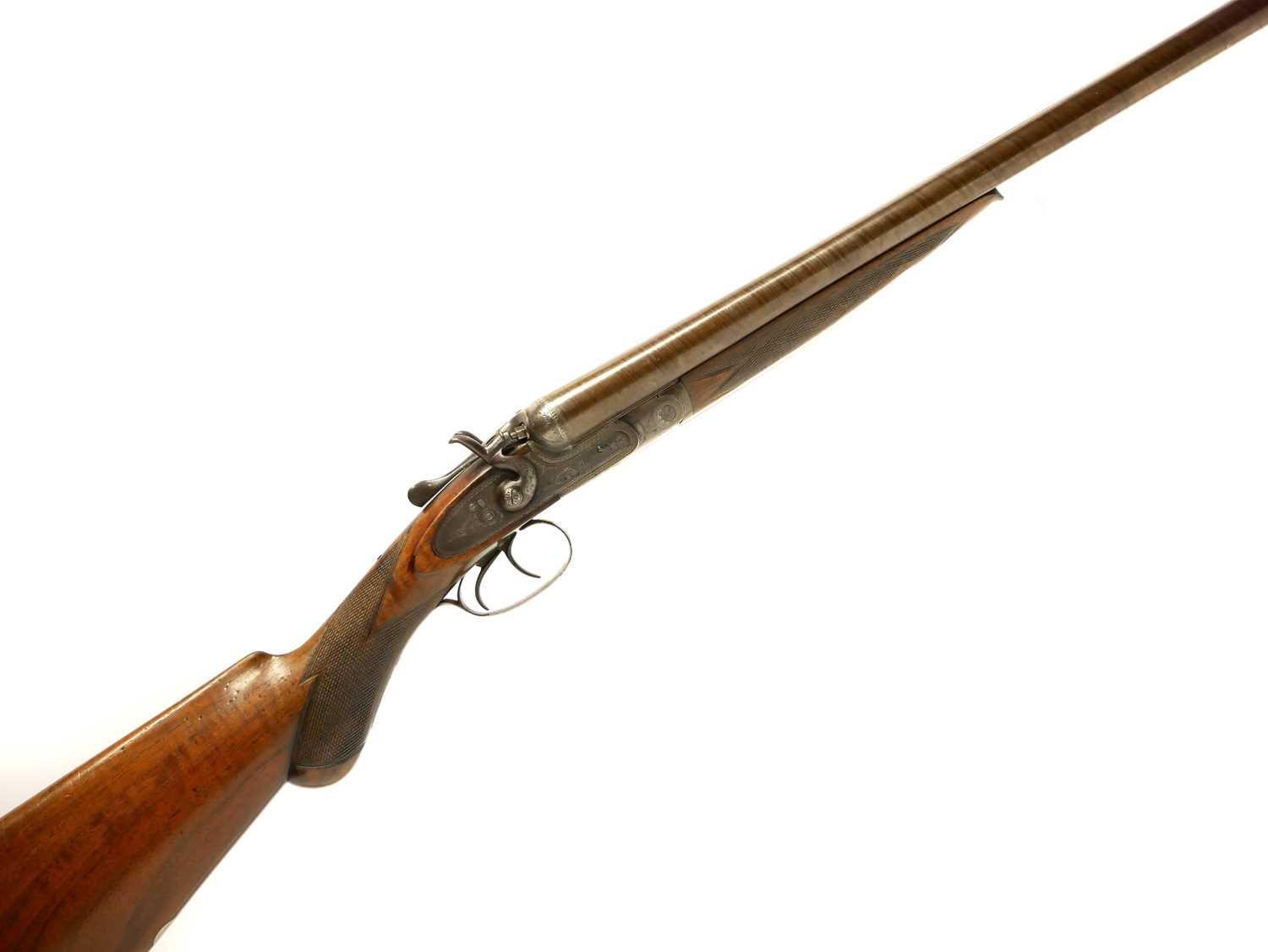 Lot 353 - Fred Williams 12 bore side by side hammer gun,...