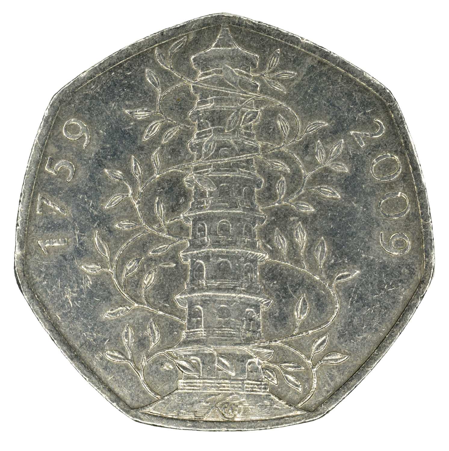 Lot 48 - 2009 Royal Mint, Fifty Pence, 250th Anniversary of the Royal Botanical Gardens, Kew.