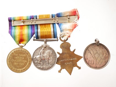 Lot 187 - WWI medal group with masonic medal, for...