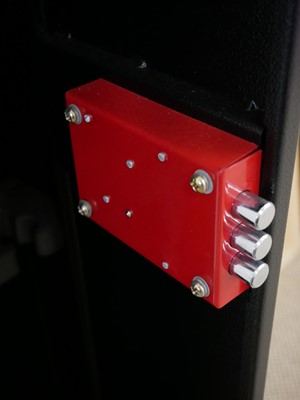 Lot 410 - Ultimate Safe steel gun cabinet, with two sets...