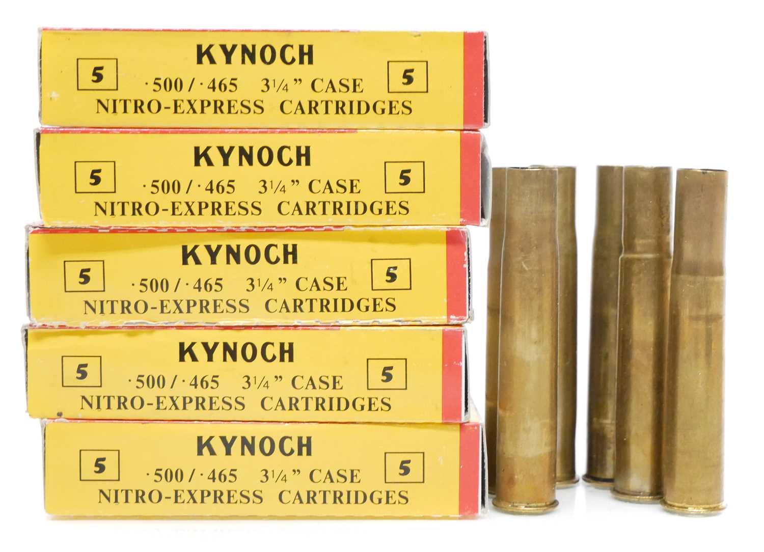 Lot 445 - Kynoch .500 / .465 3 1.4inch case ammunition,...