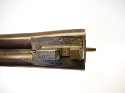 Lot 321 - Belgian 12 bore side by side hammer gun,...