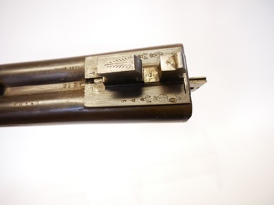 Lot 321 - Belgian 12 bore side by side hammer gun,...