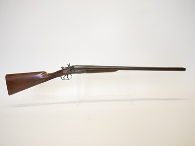 Lot 321 - Belgian 12 bore side by side hammer gun,...
