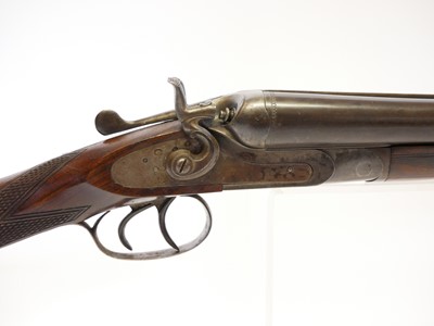 Lot 321 - Belgian 12 bore side by side hammer gun,...