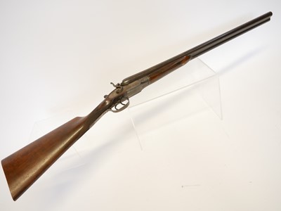 Lot 321 - Belgian 12 bore side by side hammer gun,...