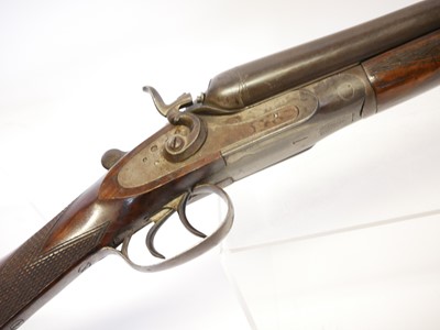 Lot 321 - Belgian 12 bore side by side hammer gun,...
