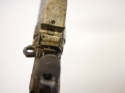 Lot 4 - Flintlock triple barrelled pistol by Nicholson,...