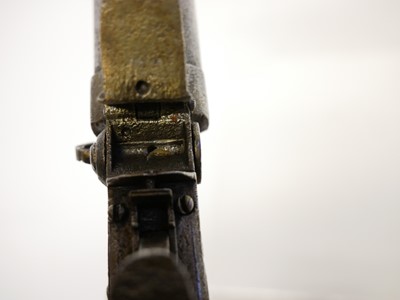 Lot 4 - Flintlock triple barrelled pistol by Nicholson,...