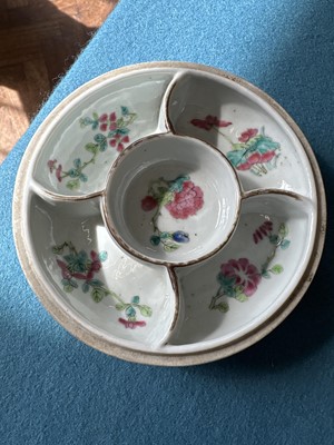 Lot 1 - A Chinese Straits Export Sweetmeat Dish and Cover