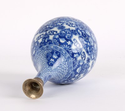 Lot 1 - A Chinese Export "Lotus" Bottle Vase