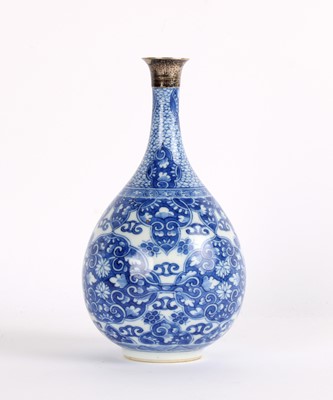 Lot 1 - A Chinese Export "Lotus" Bottle Vase