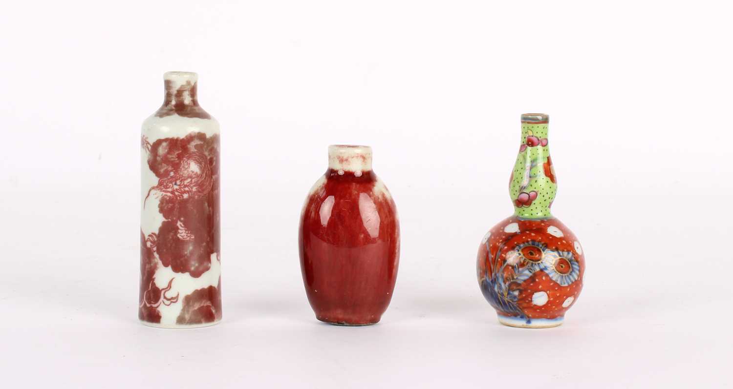 Lot 13 - A Group of Three Chinese Snuff Bottles or Miniatures