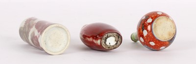 Lot 13 - A Group of Three Chinese Snuff Bottles or Miniatures