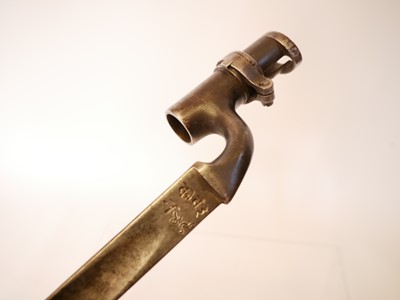 Lot 166 - Martini Henry socket bayonet, also two Lee...