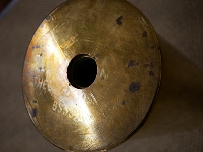 Lot 181 - Inert 4.5inch Naval gun shell, the case dated...