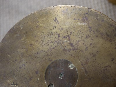 Lot 181 - Inert 4.5inch Naval gun shell, the case dated...