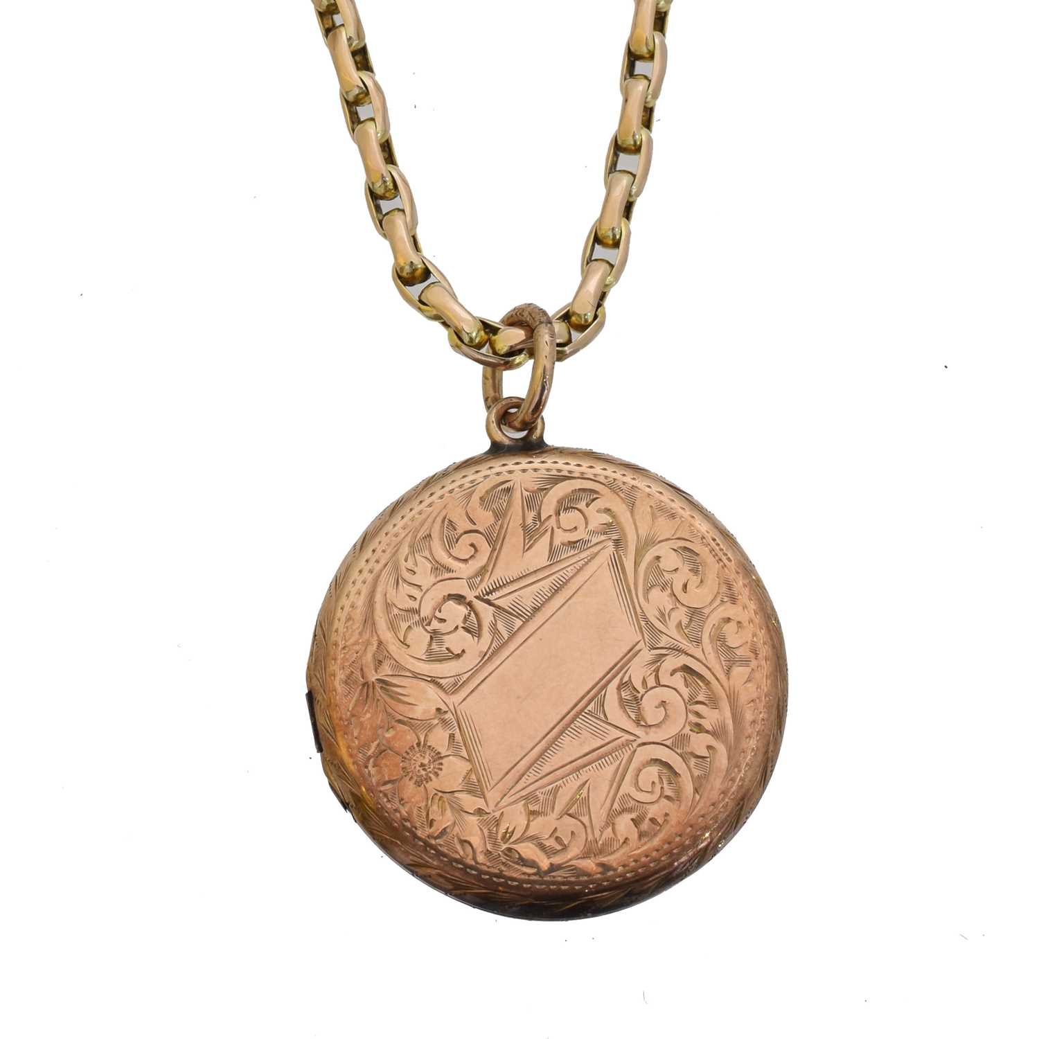 Click H Locket Lot 37 - An early 20th century 9ct gold hinged locket.