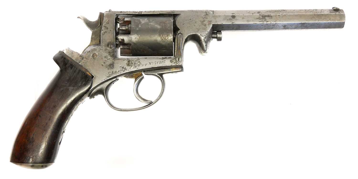 Adams Revolver Reproduction Lot 21 - Beaumont Adams percussion 54 bore revolver,