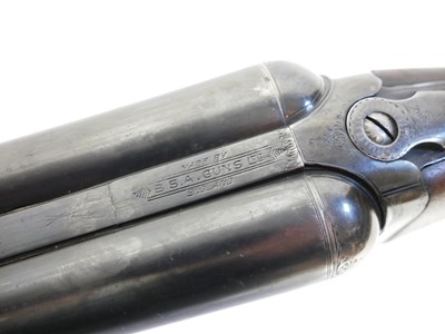 Lot 412 - BSA 12 bore side by side shotgun, serial...