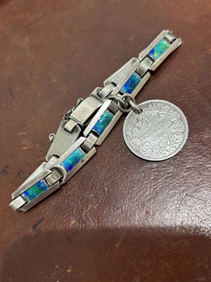 Lot 18 - An early 20th century silver enamel bracelet by Murrle Bennett & Co.