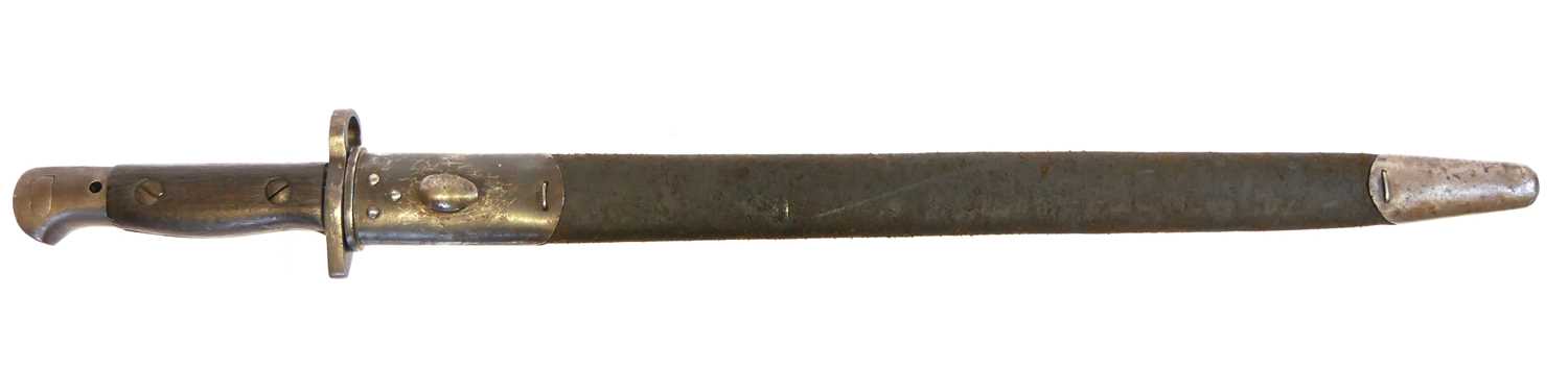 Lot 159 - Lee Enfield P.1907 bayonet scabbard by...