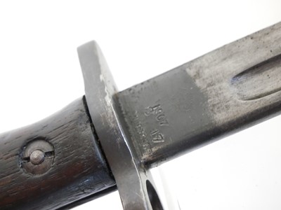 Lot 159 - Lee Enfield P.1907 bayonet scabbard by...